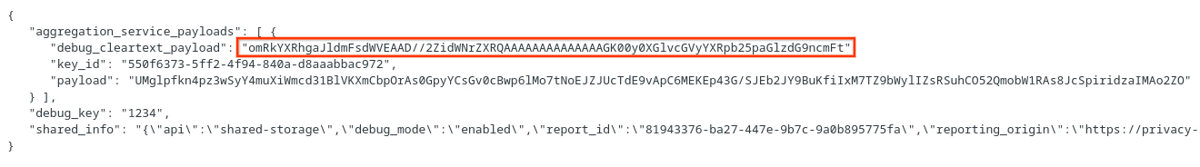 Men-debug payload cleartext dari isi laporan.